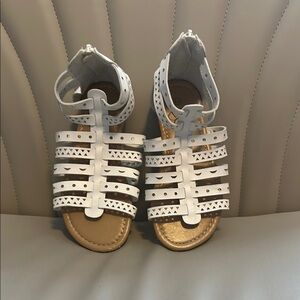 Bobbie Brooks White Gladiator Sandals for Kids Size 13